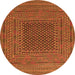 Square Southwestern Orange Country Rug, tr2763org