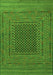 Southwestern Green Country Rug, tr2763grn