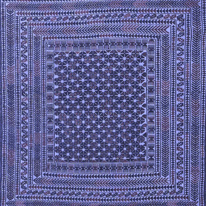 Machine Washable Southwestern Blue Country Rug, wshtr2763blu
