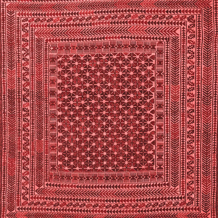 Machine Washable Southwestern Red Country Rug, wshtr2763red