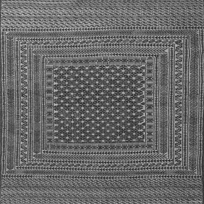 Serging Thickness of Southwestern Gray Country Rug, tr2763gry