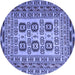 Round Persian Blue Traditional Rug, tr2764blu
