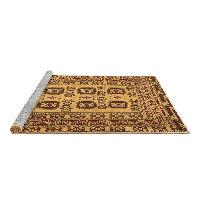 Sideview of Machine Washable Persian Brown Traditional Rug, wshtr2764brn