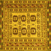 Square Machine Washable Persian Yellow Traditional Rug, wshtr2764yw