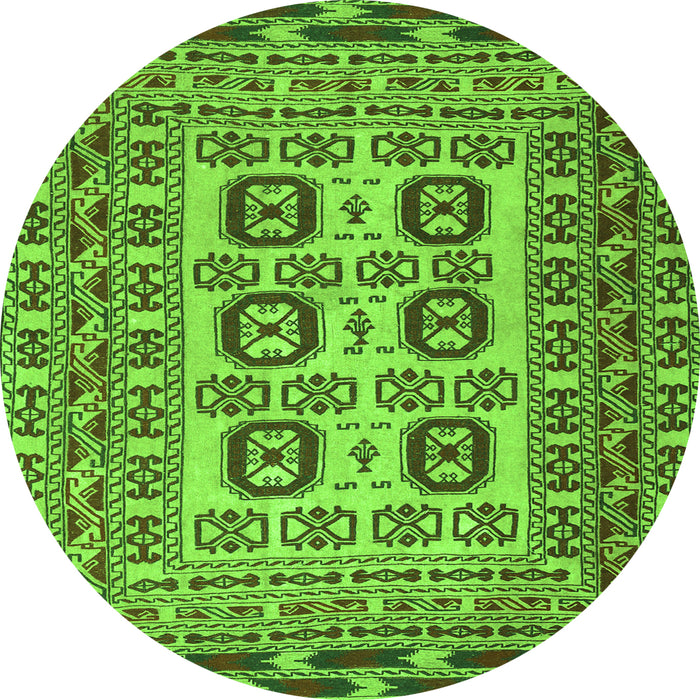 Square Persian Green Traditional Rug, tr2764grn