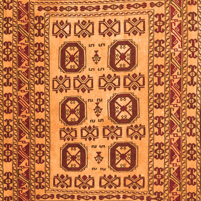 Serging Thickness of Machine Washable Persian Orange Traditional Area Rugs, wshtr2764org