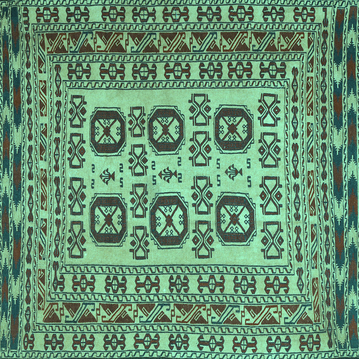 Square Persian Turquoise Traditional Rug, tr2764turq