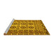 Sideview of Machine Washable Persian Yellow Traditional Rug, wshtr2764yw