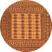 Square Persian Orange Traditional Rug, tr2765org