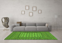 Machine Washable Persian Green Traditional Rug, wshtr2765grn