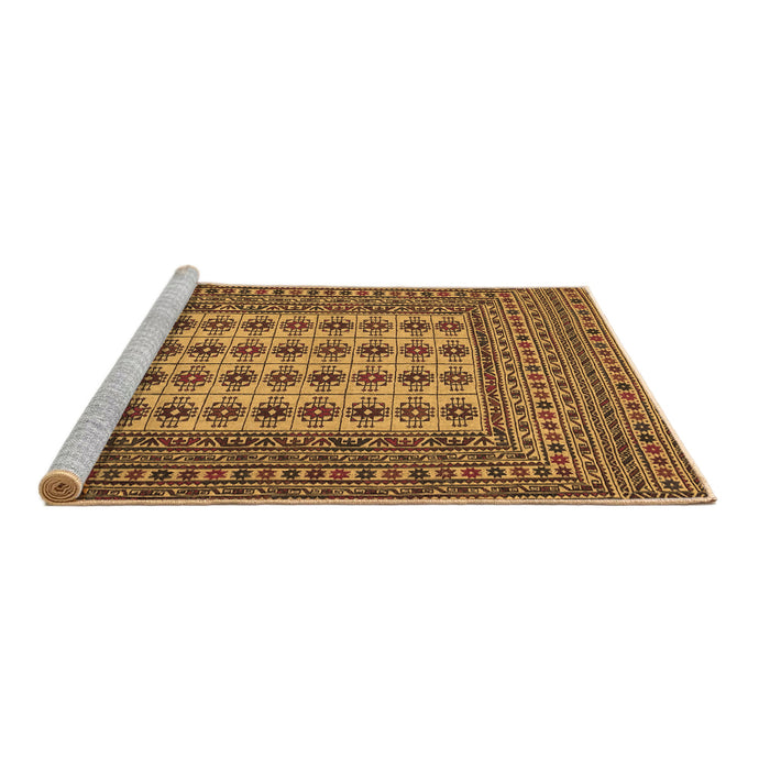 Sideview of Machine Washable Persian Brown Traditional Rug, wshtr2765brn