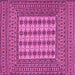 Square Machine Washable Persian Pink Traditional Rug, wshtr2765pnk