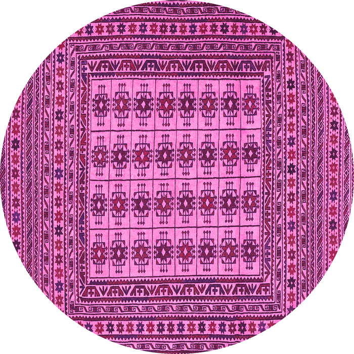 Round Persian Pink Traditional Rug, tr2765pnk