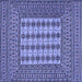 Square Persian Blue Traditional Rug, tr2765blu