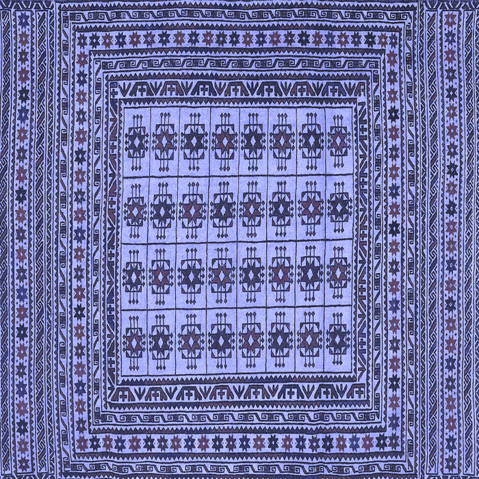 Square Machine Washable Persian Blue Traditional Rug, wshtr2765blu