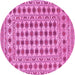 Round Persian Pink Traditional Rug, tr2766pnk