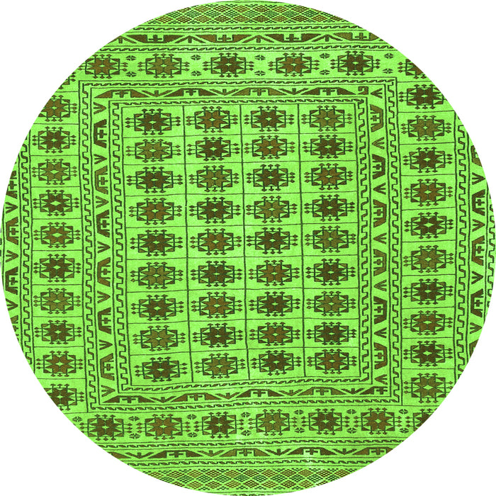 Square Persian Green Traditional Rug, tr2766grn