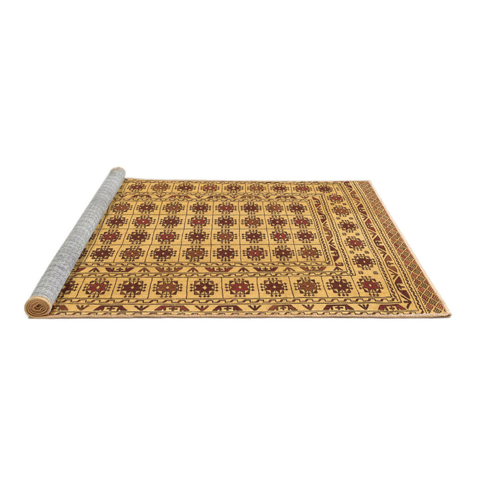 Sideview of Machine Washable Persian Brown Traditional Rug, wshtr2766brn