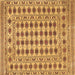 Square Persian Brown Traditional Rug, tr2766brn