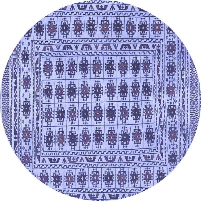 Round Persian Blue Traditional Rug, tr2766blu