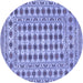 Round Persian Blue Traditional Rug, tr2766blu