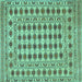 Square Machine Washable Persian Turquoise Traditional Area Rugs, wshtr2766turq