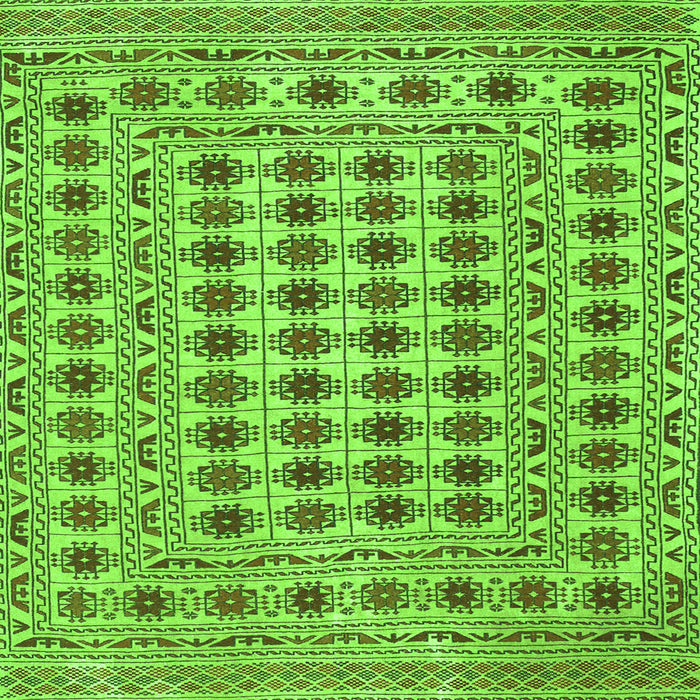 Round Machine Washable Persian Green Traditional Area Rugs, wshtr2766grn