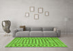 Machine Washable Persian Green Traditional Area Rugs in a Living Room,, wshtr2766grn