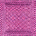 Square Southwestern Pink Country Rug, tr2767pnk