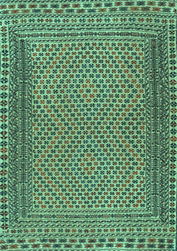 Southwestern Turquoise Country Rug, tr2767turq