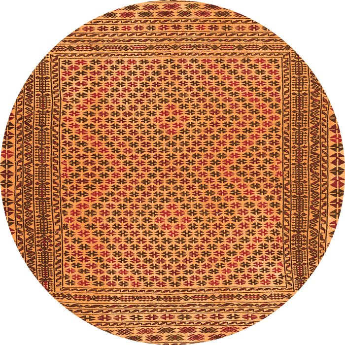 Square Southwestern Orange Country Rug, tr2767org