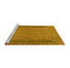 Sideview of Machine Washable Southwestern Yellow Country Rug, wshtr2767yw