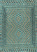 Machine Washable Southwestern Light Blue Country Rug, wshtr2767lblu