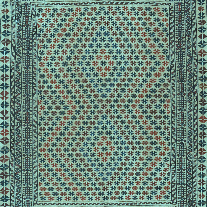 Machine Washable Southwestern Light Blue Country Rug, wshtr2767lblu