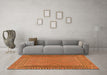 Machine Washable Southwestern Orange Country Area Rugs in a Living Room, wshtr2767org