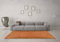 Machine Washable Southwestern Orange Country Rug, wshtr2767org