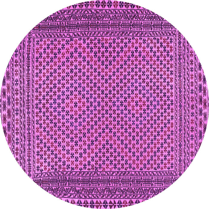 Round Southwestern Purple Country Rug, tr2767pur