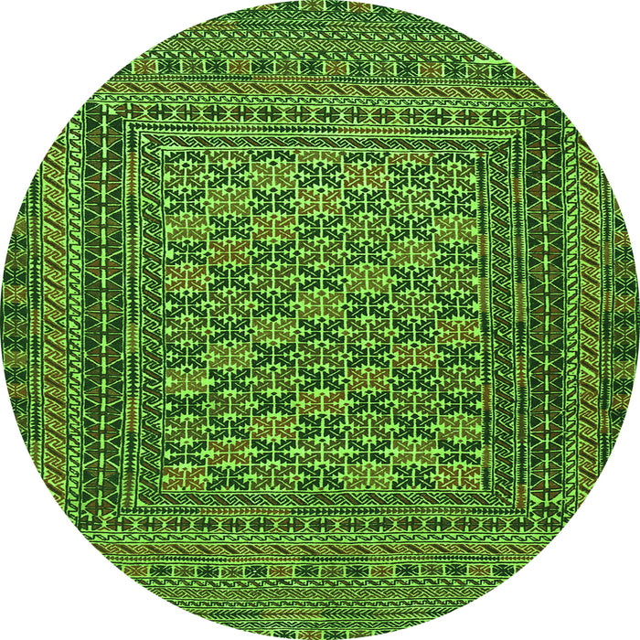 Square Southwestern Green Country Rug, tr2768grn