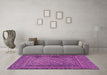 Machine Washable Southwestern Purple Country Area Rugs in a Living Room, wshtr2768pur