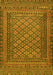 Southwestern Yellow Country Rug, tr2768yw