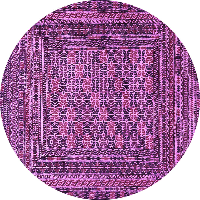 Round Southwestern Purple Country Rug, tr2768pur