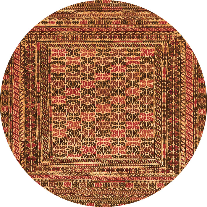 Square Southwestern Orange Country Rug, tr2768org