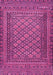 Machine Washable Southwestern Pink Country Rug, wshtr2768pnk