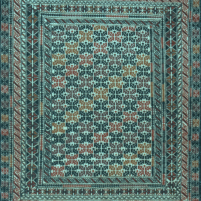 Southwestern Light Blue Country Rug, tr2768lblu