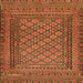 Serging Thickness of Southwestern Orange Country Rug, tr2768org