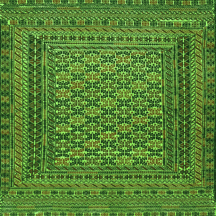 Serging Thickness of Southwestern Green Country Rug, tr2768grn