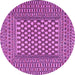 Round Southwestern Purple Country Rug, tr2769pur