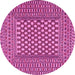 Round Southwestern Pink Country Rug, tr2769pnk