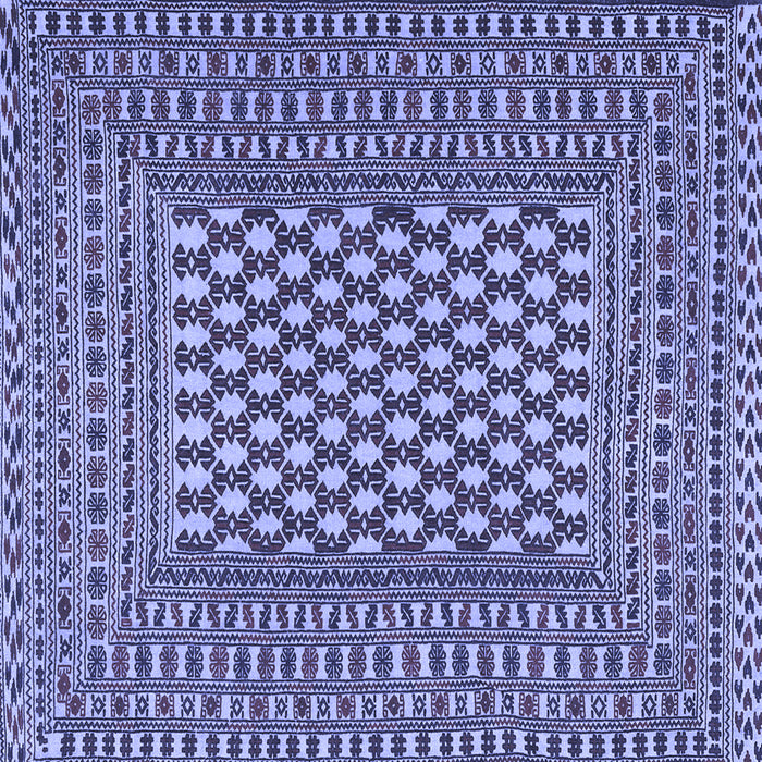 Square Machine Washable Southwestern Blue Country Rug, wshtr2769blu