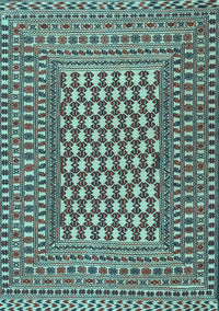 Southwestern Light Blue Country Rug, tr2769lblu